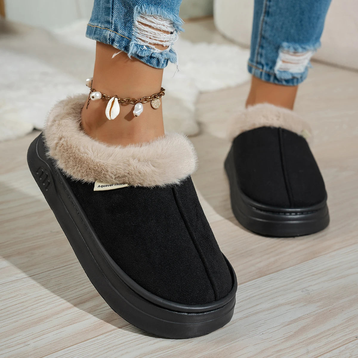Fuzzy Warm Indoor Slipper Boots