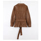 Fitted PU Leather Short Jacket
