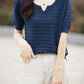 100% Cotton V-Neck Knit Tee