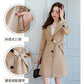 2025 New Suit Collar Trench Coat Spring And Autumn Fashionable Mid Length Jacket Female Double Layered Outwear White Windbreaker