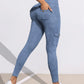 Washed Print Pocket Butt Lift Leggings