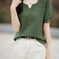 100% Cotton V-Neck Knit Tee