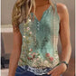 V-Neck Printed Summer Tank Top