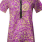 Short Sleeve Printed Zippered Top