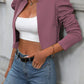 European and American fashion versatile long sleeved short cardigan casual suit jacket top
