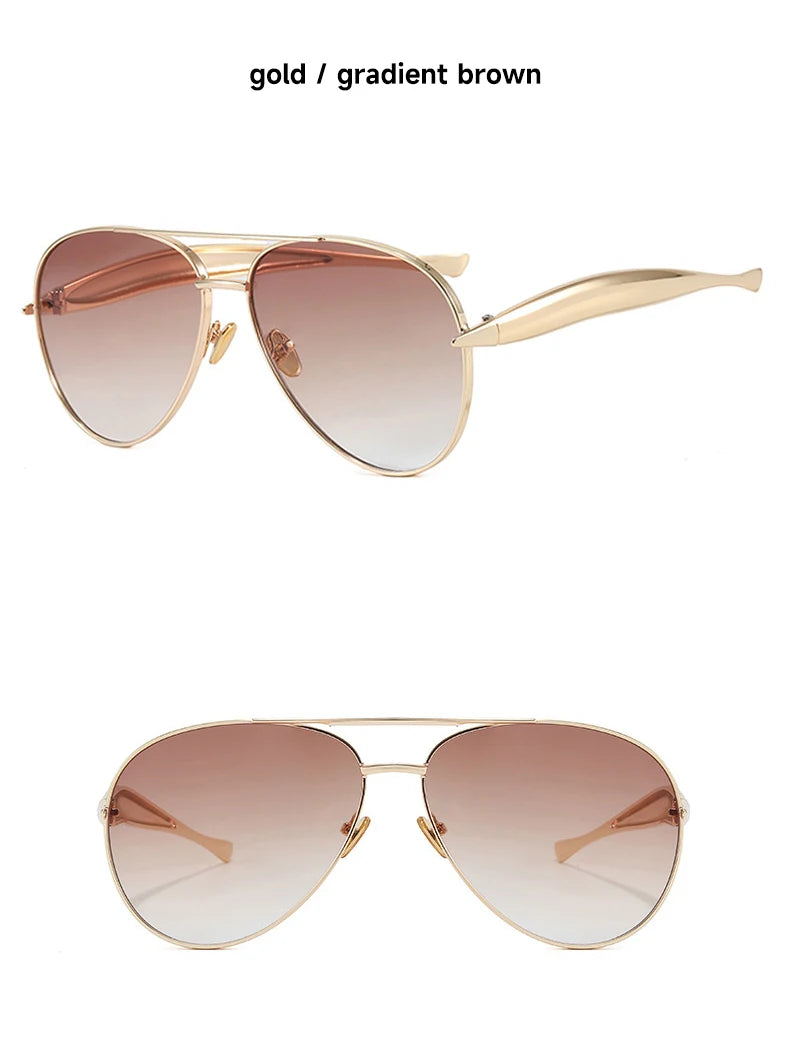 Retro Oversized Pilot Sunglasses
