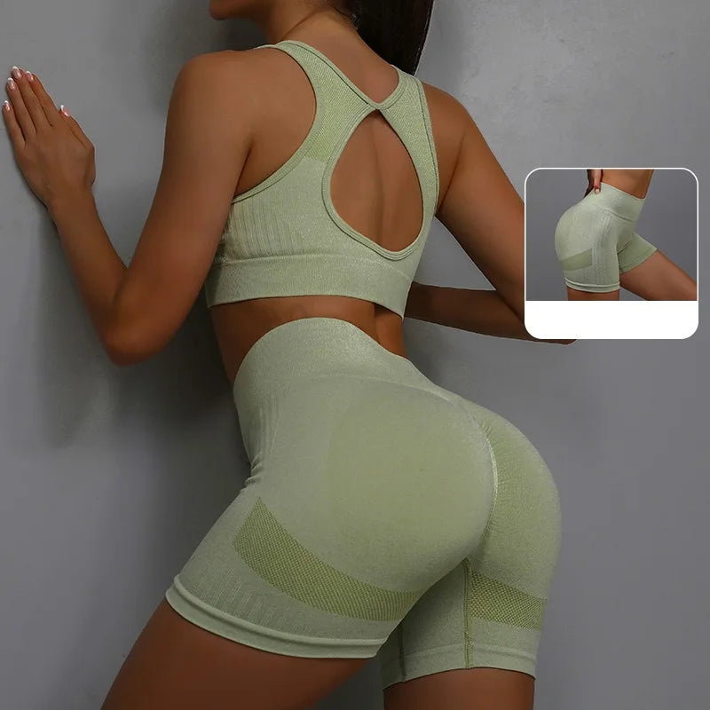 Yoga Sports Vest and Shorts Set