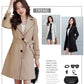 2025 New Suit Collar Trench Coat Spring And Autumn Fashionable Mid Length Jacket Female Double Layered Outwear White Windbreaker