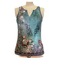 V-Neck Printed Summer Tank Top