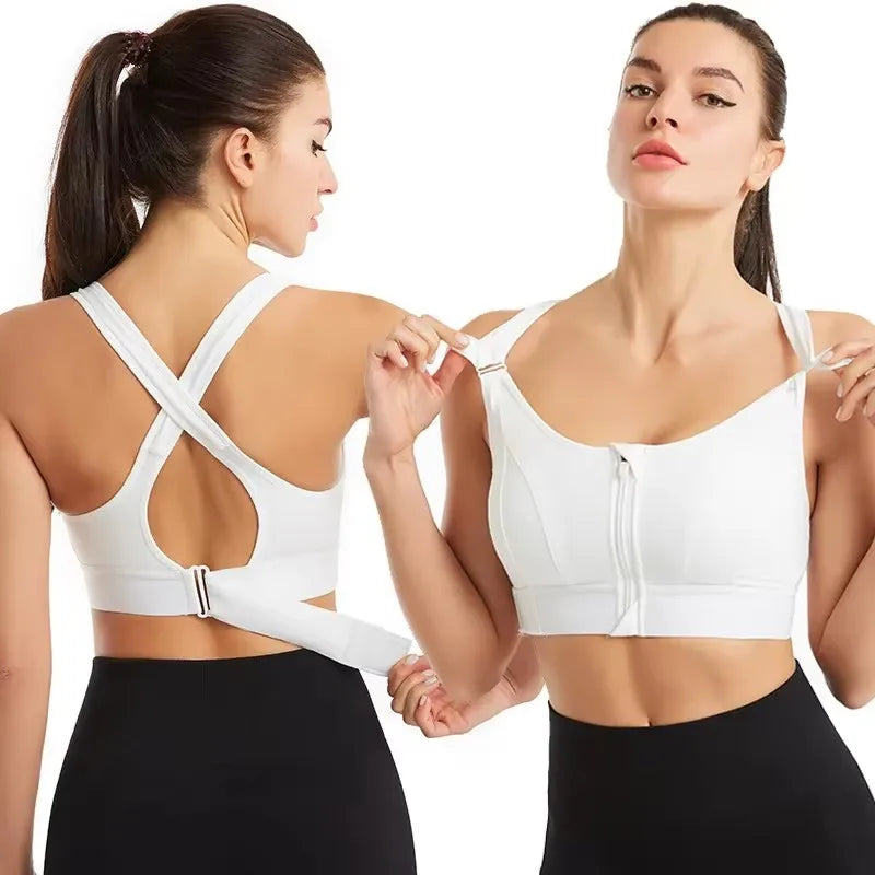 Front Zipper Sports Bra
