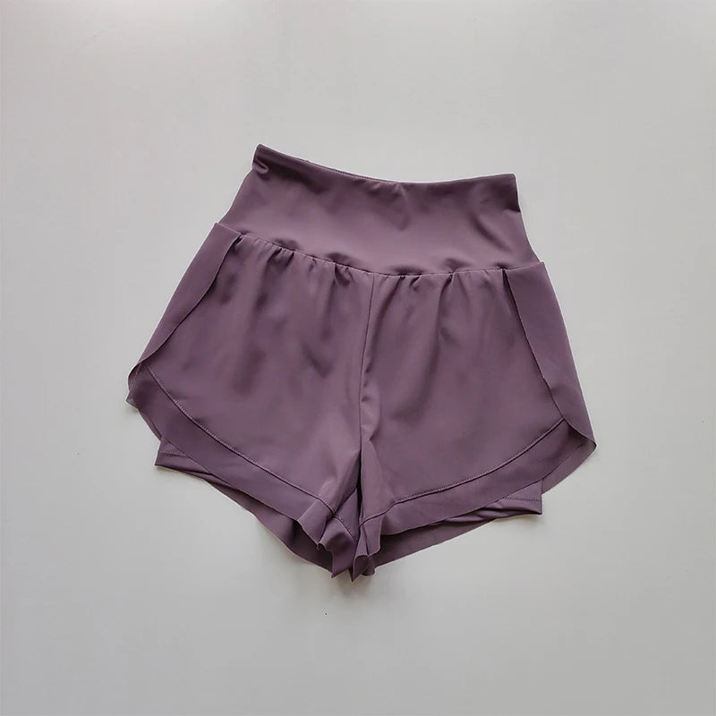 High Waist Mesh 2-in-1 Yoga Shorts