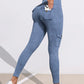 Washed Print Pocket Butt Lift Leggings