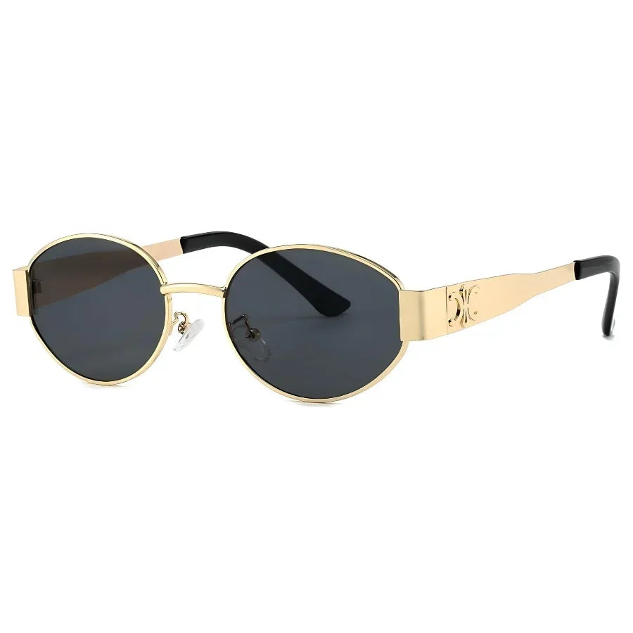 Luxury Metal Oval Sunglasses