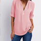Deep V-Neck Chiffon Blouse
