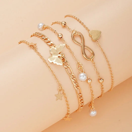 Bohemian Summer Charm Anklet Set