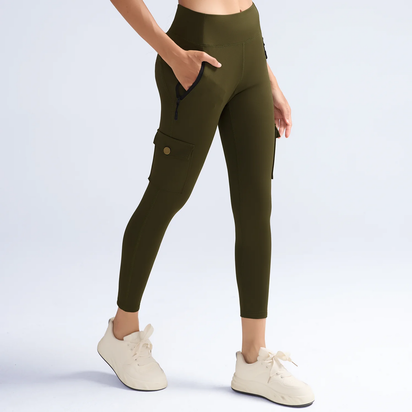 Washed Print Pocket Butt Lift Leggings