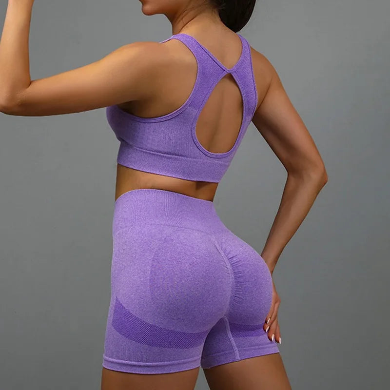 Yoga Sports Vest and Shorts Set