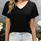 Crisscross Back V-Neck Twist Tee