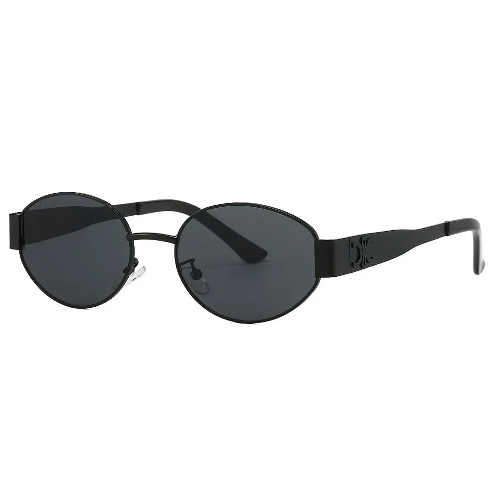 Luxury Metal Oval Sunglasses