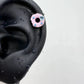 Pink Heart Wings Piercing Earring