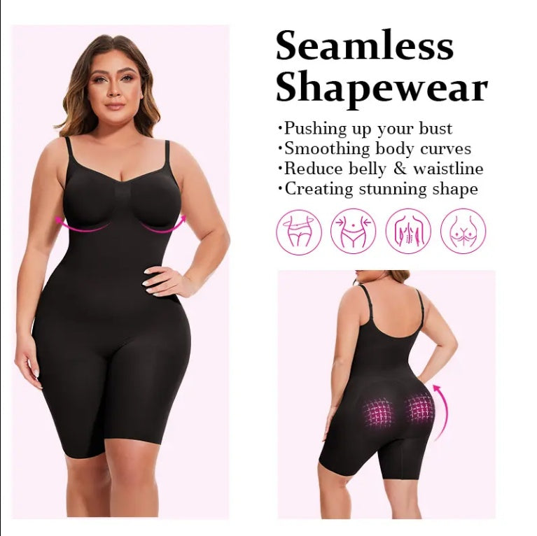 Seamless Postpartum Abdomen Shapewear Mid-Thigh Slimming Body Shaper