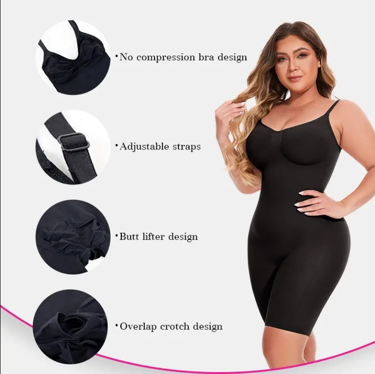Seamless Postpartum Abdomen Shapewear Mid-Thigh Slimming Body Shaper